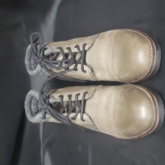 Crevo "Geoff" Men's Gray Leather Lace-up Ankle Boots, 10 - Picture 2 of 6